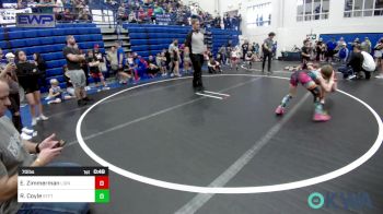 70 lbs Quarterfinal - Eli Zimmerman, Lions Wrestling Academy vs Rowan Coyle, Standfast