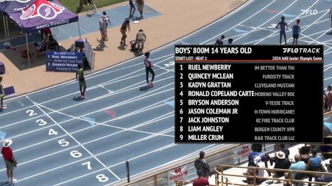 Youth Boys' 800m, Finals 1 - Age 14