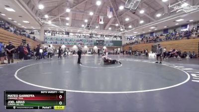 190 lbs Cons. Round 6 - Joel Arias, Corona Del Sol vs Mateo Garreffa, Cherokee Trail