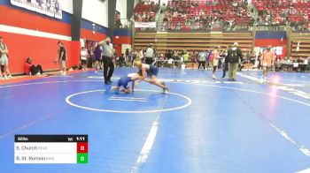 92 lbs Round Of 16 - Stryker Church, Berryhill High School vs Braden St. Romain, Bixby JH Boys