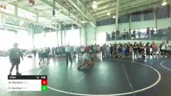 215 lbs Semifinal - Miguel Montano, NexGen RTC vs Esteban Sanchez, Montgomery HS