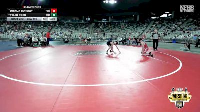 B6A-106 lbs Champ. Round 1 - Joshua Borbely, Yukon vs Tyler Rock, Broken Arrow