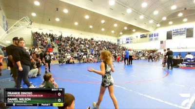 53 lbs 1st Place Match - Frankie Dinoso, Rancho Bernardo Wrestling Club vs Daniel Wilson, SoCal Hammers WC