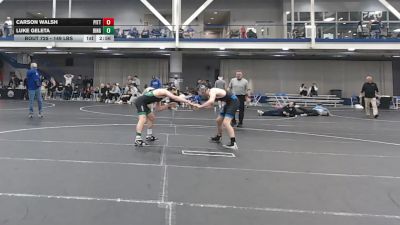 149 lbs Consi Of 8 #2 - Carson Walsh, Pitt - UnAttached vs Luke Geleta, Binghamton University
