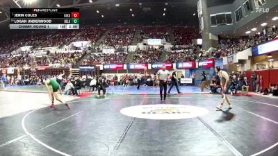 AA - 150 lbs Champ. Round 1 - Jerin Coles, Glacier (Kalispell) vs Logan Underwood, Belgrade