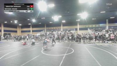 88 lbs Consi Of 8 #1 - Braxten Serrano, Stout Wrestling Academy vs Michael House, Valiant College Prep