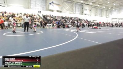 54 lbs Quarterfinal - Cole Gioia, Journeymen Wrestling Club vs Rakhman Bataev, Willpower Wrestling Club