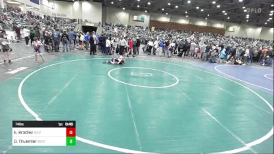 74 lbs Rr Rnd 3 - Easton Bradley, South Reno WC vs Oliver Thuemler, Westside Wrestling Inc