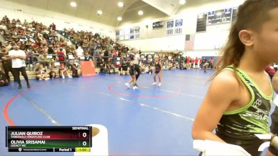 71 lbs Semifinal - Olivia Srisamai, Legacy WC vs Julian Quiroz, Threshold Wrestling Club