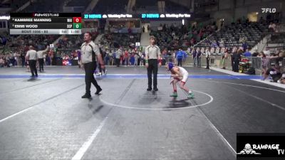 80 lbs 1st Place Match - Kambree Manning, Maize vs Emmi Wood, South Central Punisher