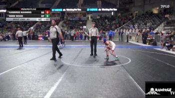 80 lbs 1st Place Match - Kambree Manning, Maize vs Emmi Wood, South Central Punisher