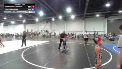 49 lbs Rr Rnd 1 - J'onnis Covarrubias, Shafter Youth Wrestling vs Loki Camarena, SoCal Hammers