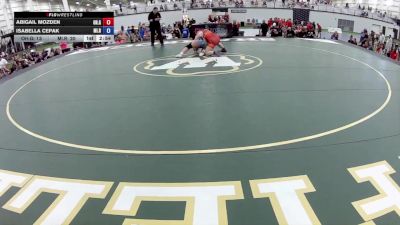 135 lbs Abigail Mozden, Ohio Gray vs Isabella Cepak, Michigan Red