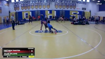 120 Blue Cons. Semi - Matthew Thaxton, Wakulla Hs vs Kaleb Williams, South Dade