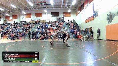 144 lbs Cons. Round 2 - Gage Gordon, Washington (Massillon) vs Tyler Jones, Mansfield Senior