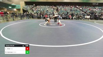 157 lbs Consi Of 16 #1 - Liam Eller, Corner Canyon vs Bailey Holman, Poway