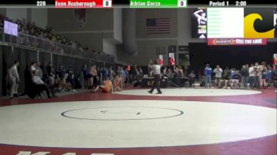 220 Champ.-Round-1, Adrian Garza, California,  vs Evan Rosborough, Ohio,