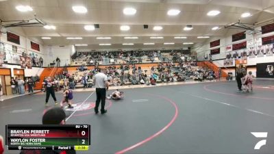 70 lbs Champ. Round 1 - Waylon Foster, North Big Horn Rams vs Braylen Perrett, Riverton USA Wrestling