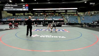 138 lbs Cons. Round 4 - Esther Han, University Of Providence vs Reagen Gallaway, Hastings