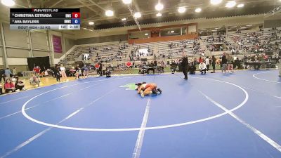53 kg Cons. Semis - Christina Estrada, Dethrone Wrestling Club vs Ava Bayless, Iowa Womens Wrestling Club