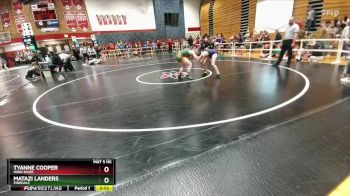 125 lbs Cons. Round 1 - Matazi Landers, Pinedale vs TyAnne Cooper, Wind River