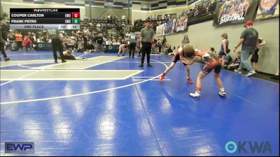 58 lbs 2nd Place - Cooper Carlton, Cowboy Wrestling Club vs Frank Petro, Cowboy Wrestling Club