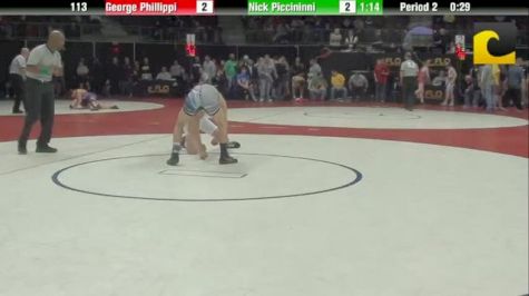113 lbs quarterfinal George Phillippi Pennsylvania vs. Nick Piccininni New York