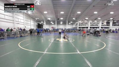 55 lbs Quarterfinal - Isabelle Beam, Wolfgang Wrestling Academy vs Enzleigh Webber, Maine Trappers WC