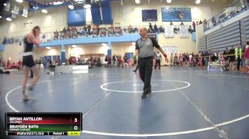 138 lbs Cons. Round 3 - Brayden Bath, Corner Canyon vs Bryan Antillon, Columbia