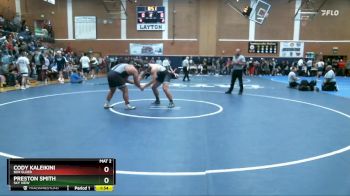 285 lbs Semifinal - Cody Kaleikini, Box Elder vs Preston Smith, Sky View