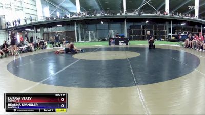 102 lbs Placement Matches (8 Team) - La`Raya Veazy, Indiana vs Reanna Spangler, Kansas