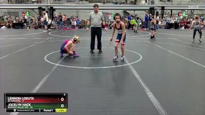 68 lbs Semis (4 Team) - Lennon Lokuta, 84 Athletes vs Jocelyn Hack, Buffalo Valley WC