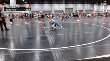 80 lbs Cons. Semi - Liam **Crousillac, Gulf Coast Wrestling vs Quintin Faull, Cowboy Wrestling Club