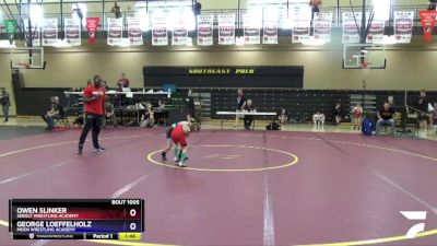 56 lbs Round 2 - Owen Slinker, Sebolt Wrestling Academy vs George Loeffelholz, Moen Wrestling Academy