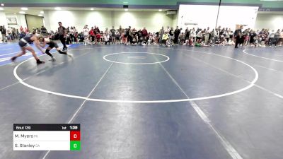 90 lbs Quarterfinal - Mason Myers, PA vs Silas Stanley, GA