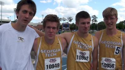 Georgia Tech and Brandon Lasater after upset win in 4x800