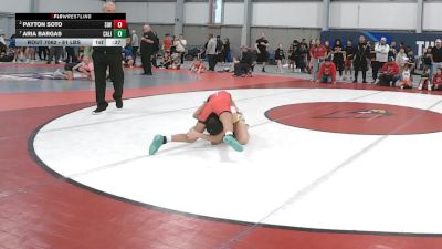 81 lbs Quarters - Aria Bargas, California vs Payton Soto, Sunnyside Ironman Wrestling