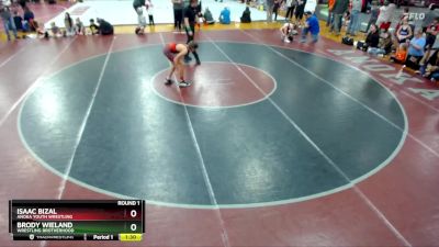 114 lbs Round 1 - Brody Wieland, Wrestling Brotherhood vs Isaac Bizal, Anoka Youth Wrestling