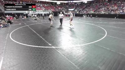 D1-165 lbs Quarterfinal - Kade Boyd, Burlington vs Logan Ellwanger, Luxemburg-Casco