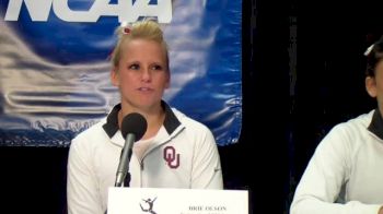 Brie Olson says OU Doesn't Look at Scores, They "Do What We Have To Do"