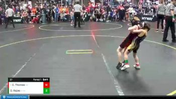 37 lbs Cons. Round 5 - Cole Thomas, Bellevue WC vs Dakota Rojas, Imlay City Youth Wrestling