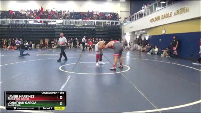 285 lbs Champ. Round 2 - Javier Martinez, Fresno City College vs Jonathan Garcia, Bakersfield