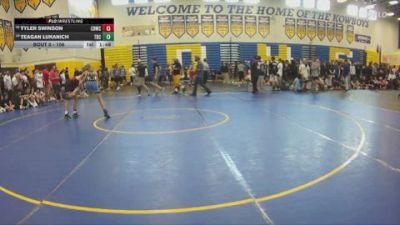 106 lbs Champ. Round 2 - Tyler Swinson, Wellington Wrestling Club vs Teagan Lukanich, Bartram Trail