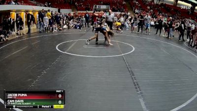 92 lbs Round 5 (8 Team) - Cam Davis, CP Wrestling Academy vs Jacob Puma, DWA