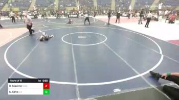 43 lbs Round Of 16 - Dominic Maximo, Tucson Cyclones vs Kyan Keys, Slv Elite