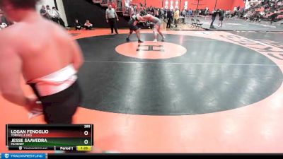 285 lbs Cons. Round 3 - Logan Fenoglio, YORKVILLE (HS) vs Jesse Saavedra, McHENRY