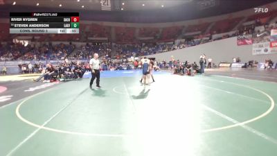 3A Boys 144 lbs Cons. Round 2 - Steven Anderson, Lakeview Boys vs River Nygren, Santiam Christian Boys