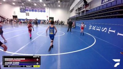 77 lbs Quarterfinal - Brekken Alexander, Moorcroft Mat Masters vs Xander Duerr, Windy City Wrestlers