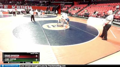 2A 132 lbs Champ. Round 1 - Omar Samayoa, Elmhurst (IC Catholic) vs Cory Zator, Lemont (H.S.)