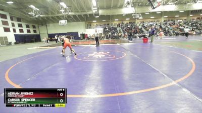 125 lbs Champ. Round 1 - Adrian Jimenez, Missouri Valley vs Carson Spencer, Ottawa University